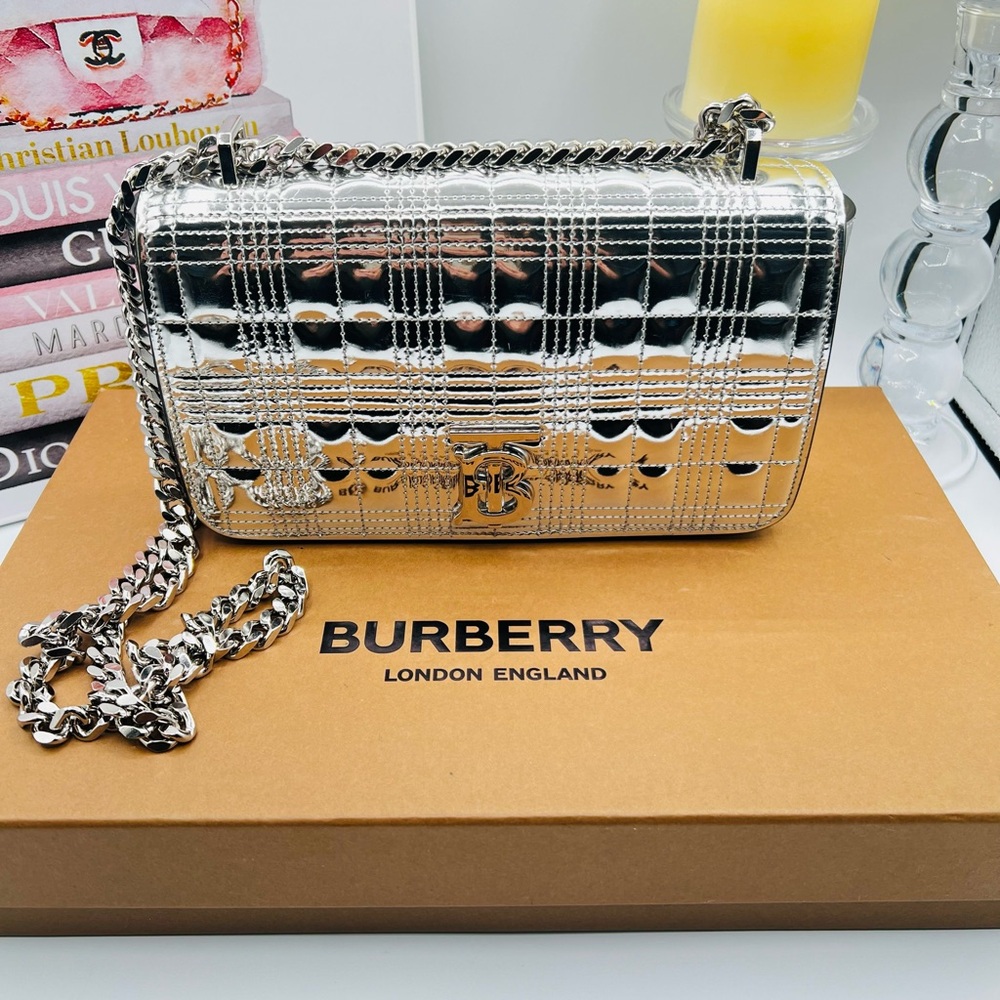 Burberry Lola Metallic Silver Bag - EUC - Picture 2 of 14